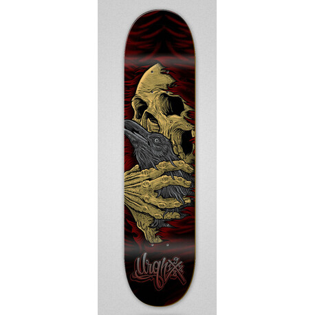 Skateboard Deck tabla Urgh Skull raven 8.0