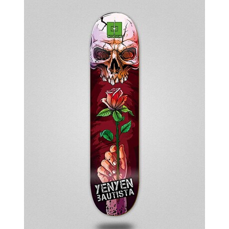 Cromic Skateboard Deck Tabla Yenyen Skull Rose 8.125