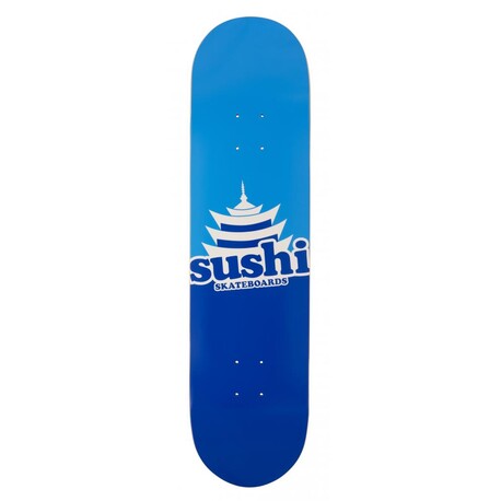 SUSHI SKATEBOARDS PAGODA LOGO SKATEBOARD DECK 8", BLUE