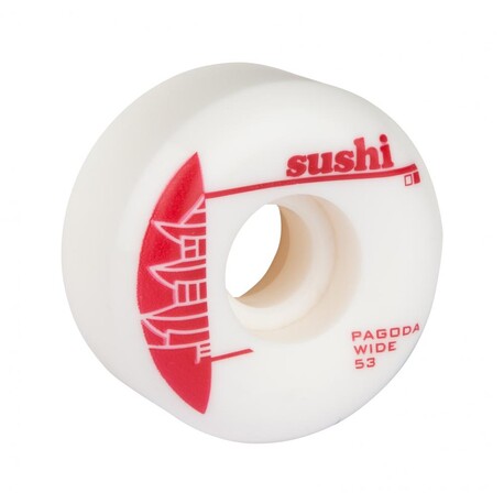 Ruedas Para Skate Sushi Pagoda Team V2 53M/M rojo blanco