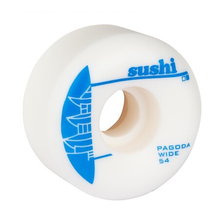Ruedas Para Skate Sushi Pagoda Team V2 54mm azul blanco