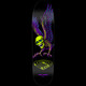 Powell Peralta Funshape Winged Skull 2 Skateboard Deck - Lime/Purple - 8.75in x21